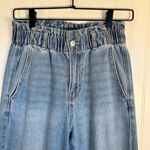 American Eagle High-Waist Straight Leg Paper Bag Denim Jean’s Women’s 4 Short - Picture 3 of 12